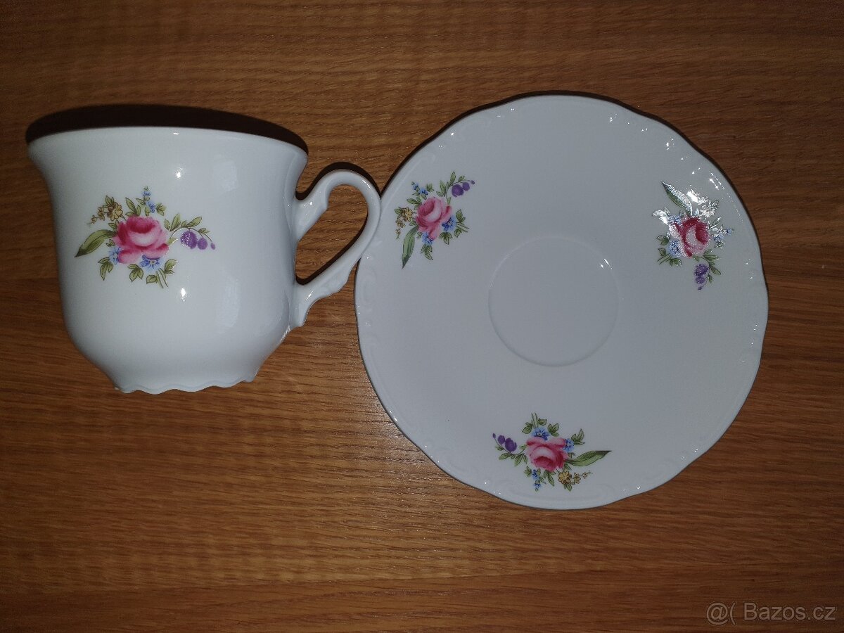 Čajová souprava motiv míšeňská růže Thun - 5