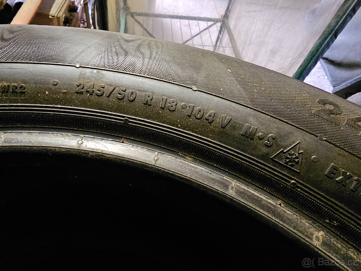 18" sada zimní pneu 245/50/18 všechny min 6mm vzorek SLEVA - 5