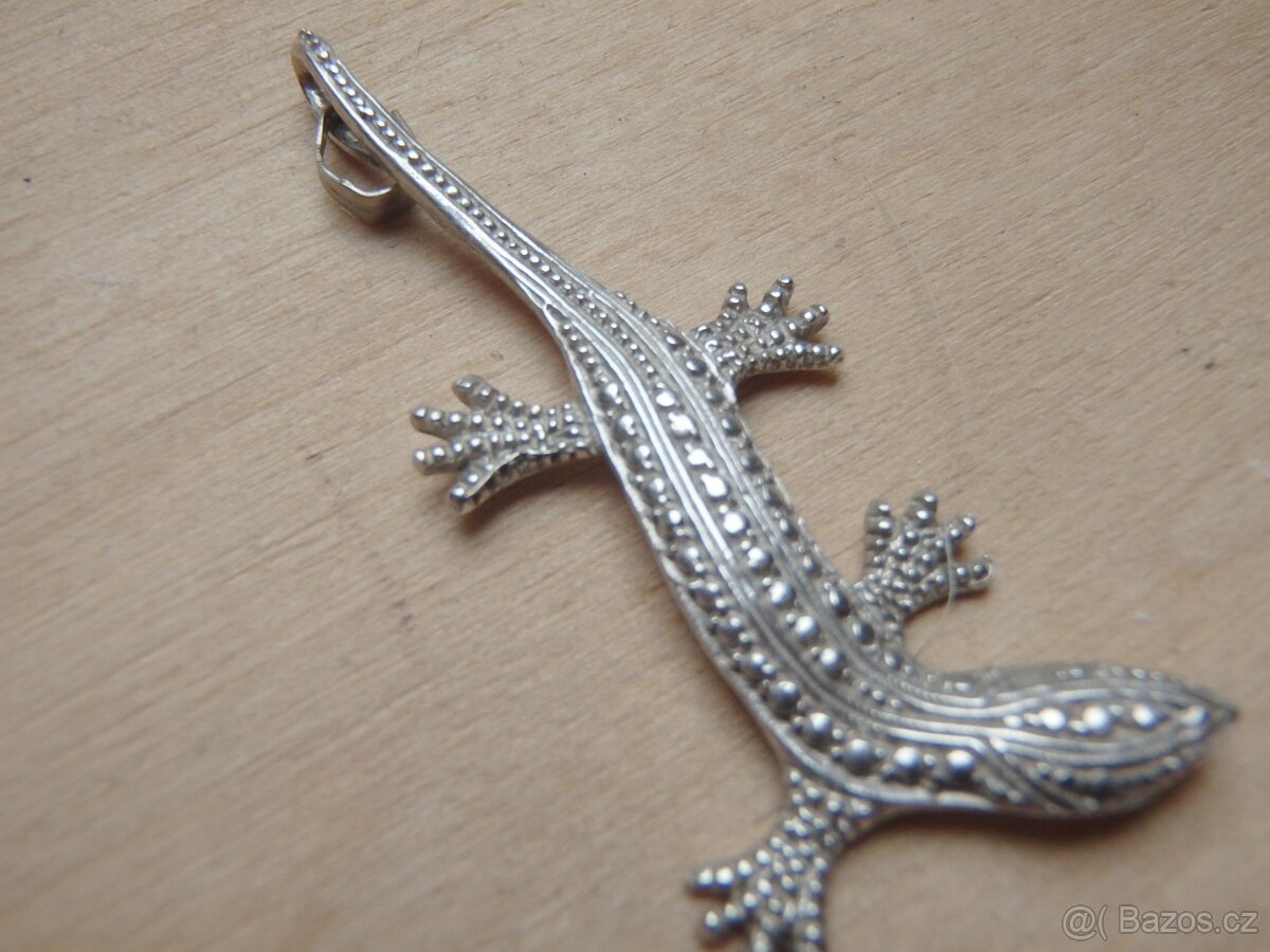 Stříbrný přívěšek - ještěrka - 5