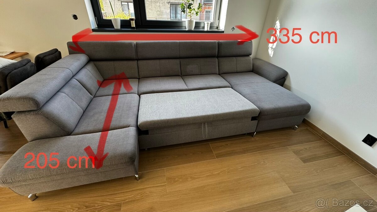 Rozkládací sedačka - tvar U - 5