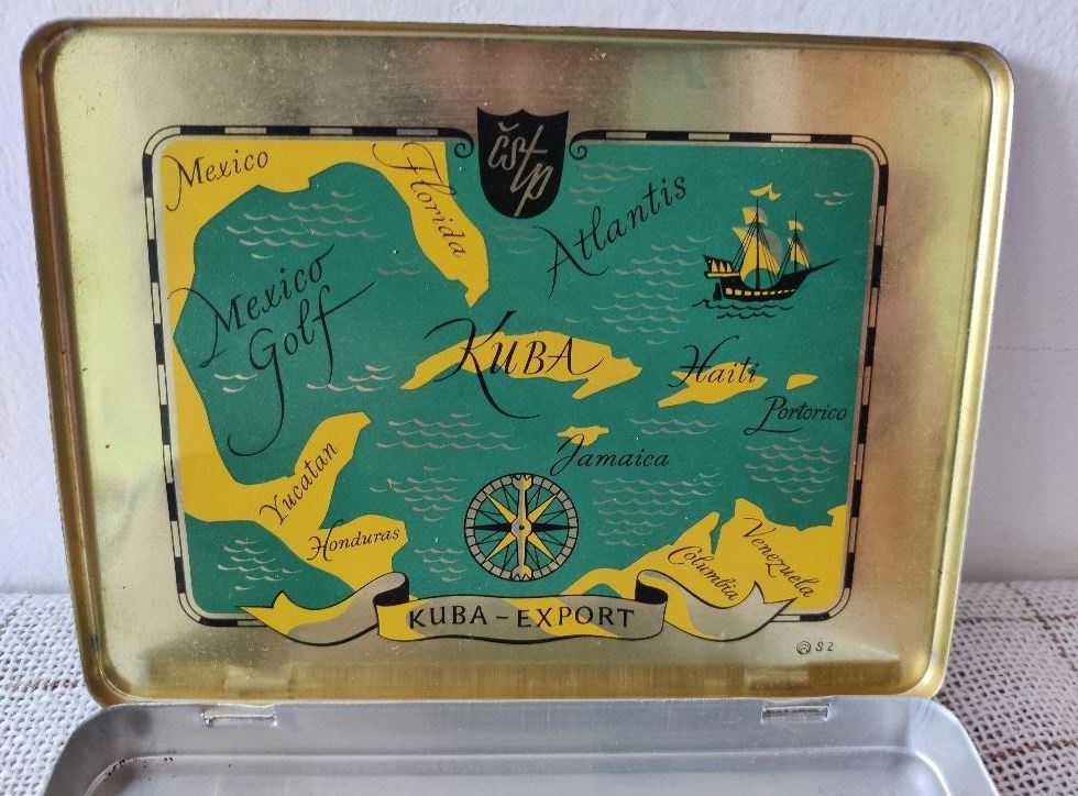 čs. retro plechová pixla od doutníků - 5