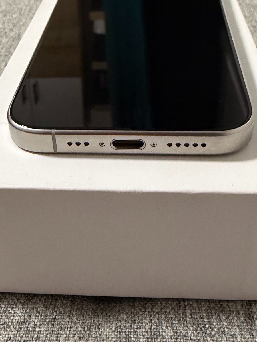 iPhone 15 Pro 128GB Bílý, Baterie 100% - 5
