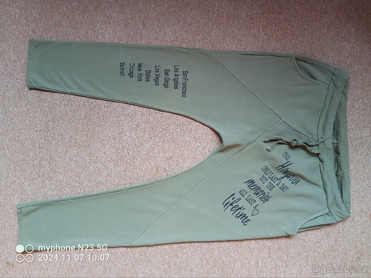 Harémky - nasrávačky - baggy "khaki" - 5