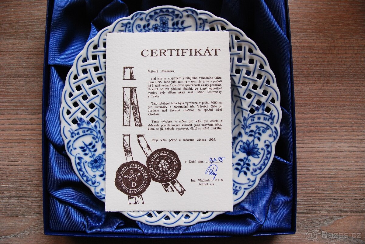 cibulák - vánoční sběratelské talíře - 5