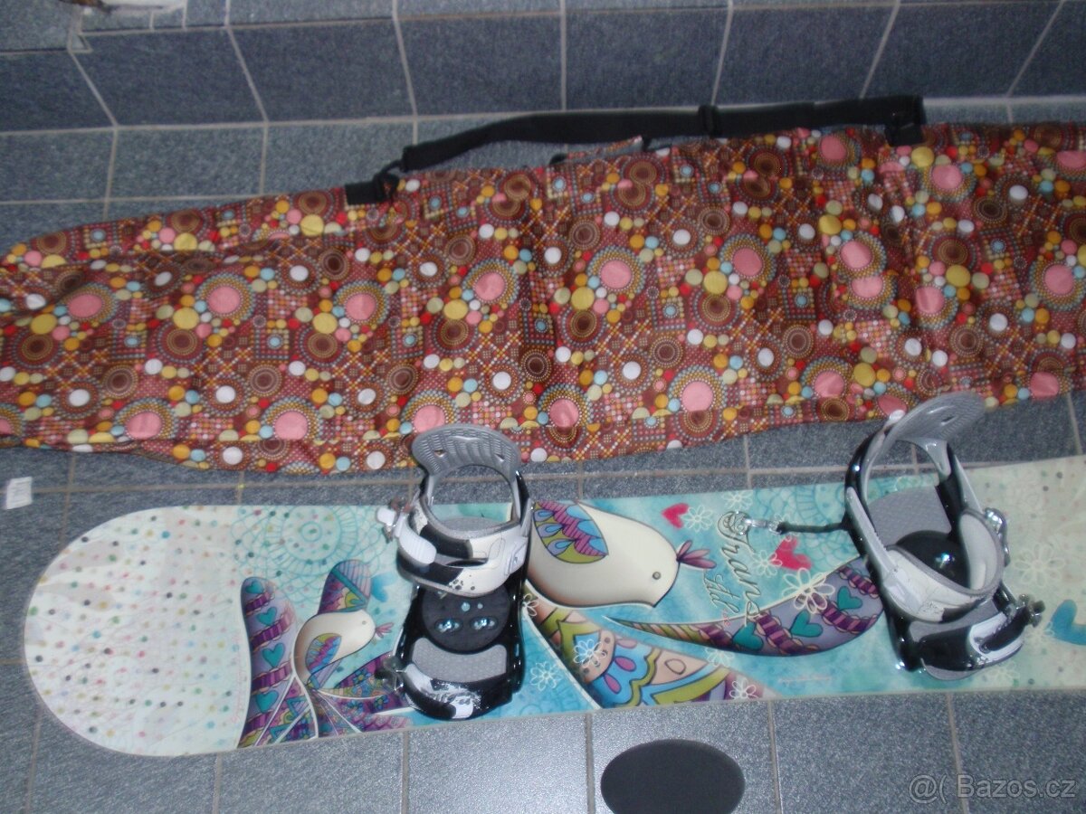 NOVÝ DÁMSKÝ SNOWBOARD 152 CM TRANS+VAK+VÁZÁNÍ ELFGEN - 5