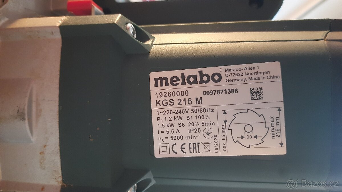 Pokosová pila Metabo KGS 216 M - 5