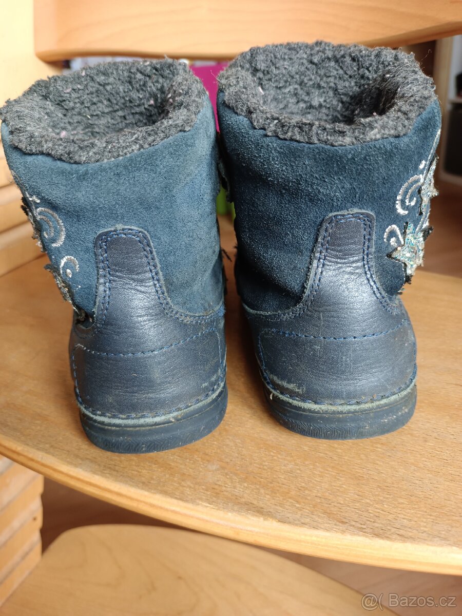 Dětské zimní kožené kotníkové boty vel. 28 Zn. D.D.Step - 5