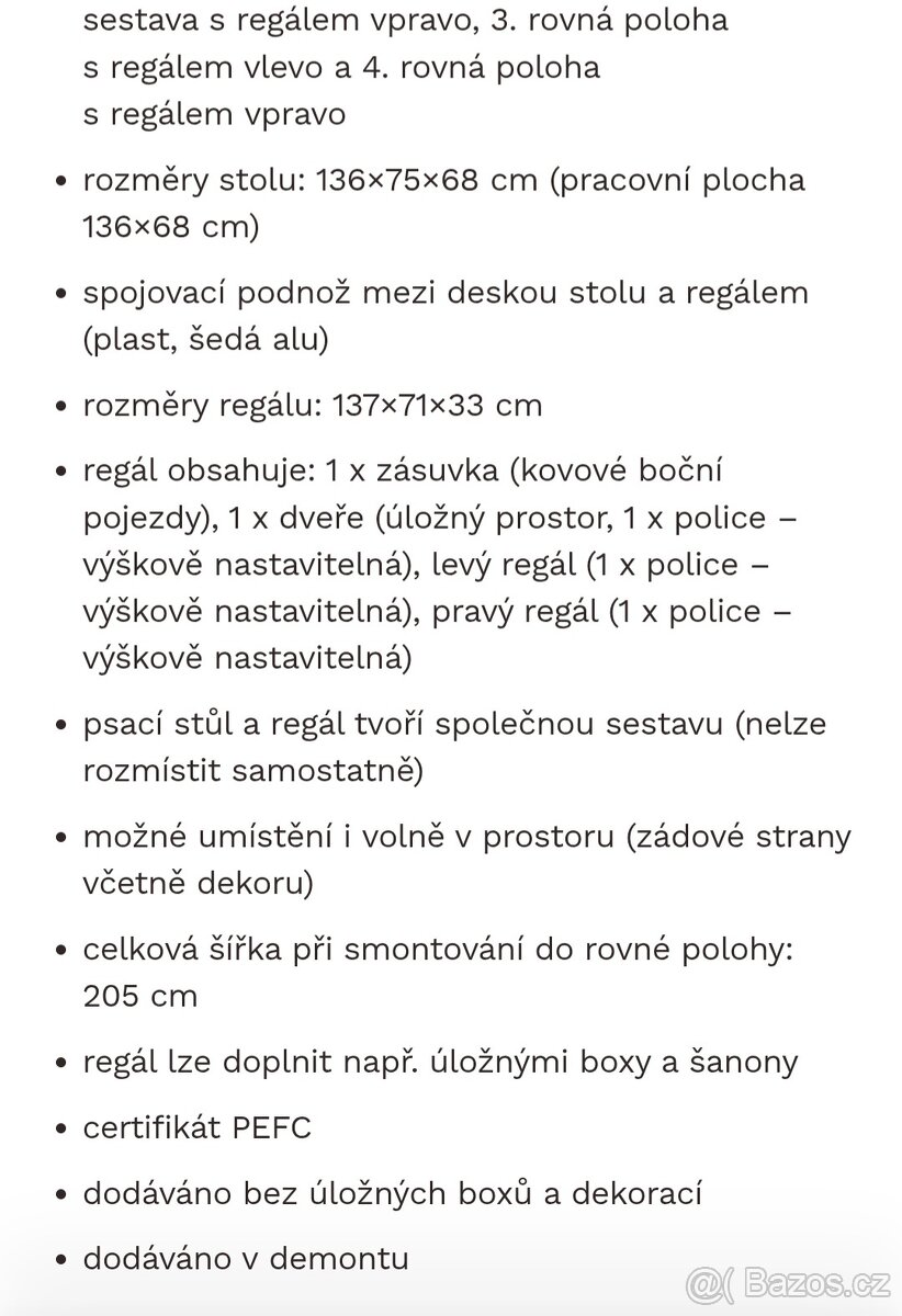 Psací a PC stůl - 5