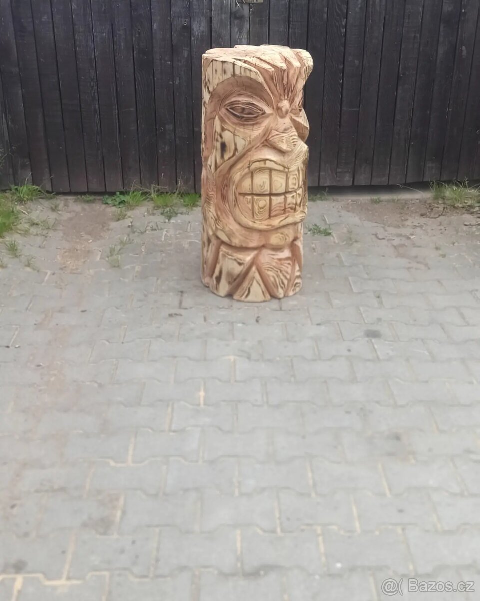 mayská socha motorovou pilou - 5