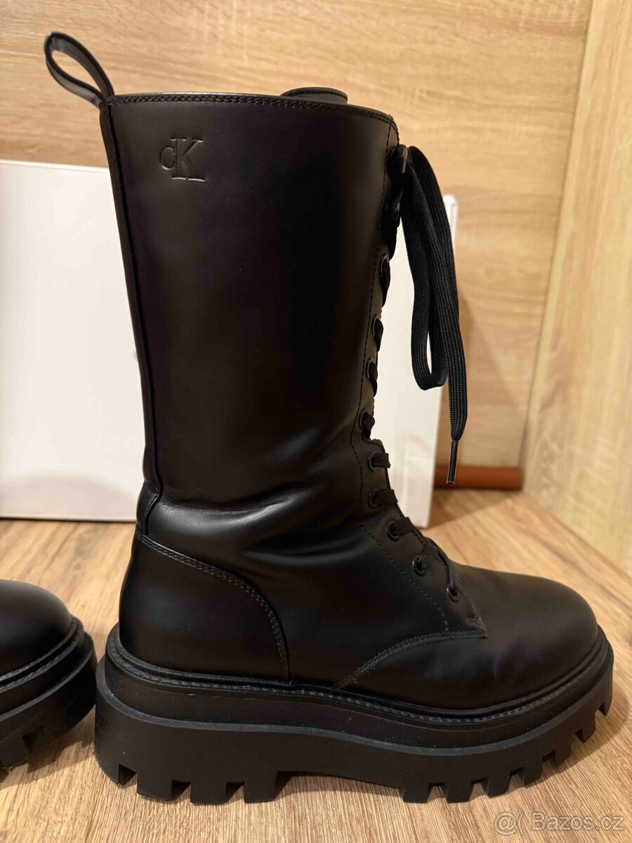 Šněrovací vysoké boty CK, vel. 41 - 5