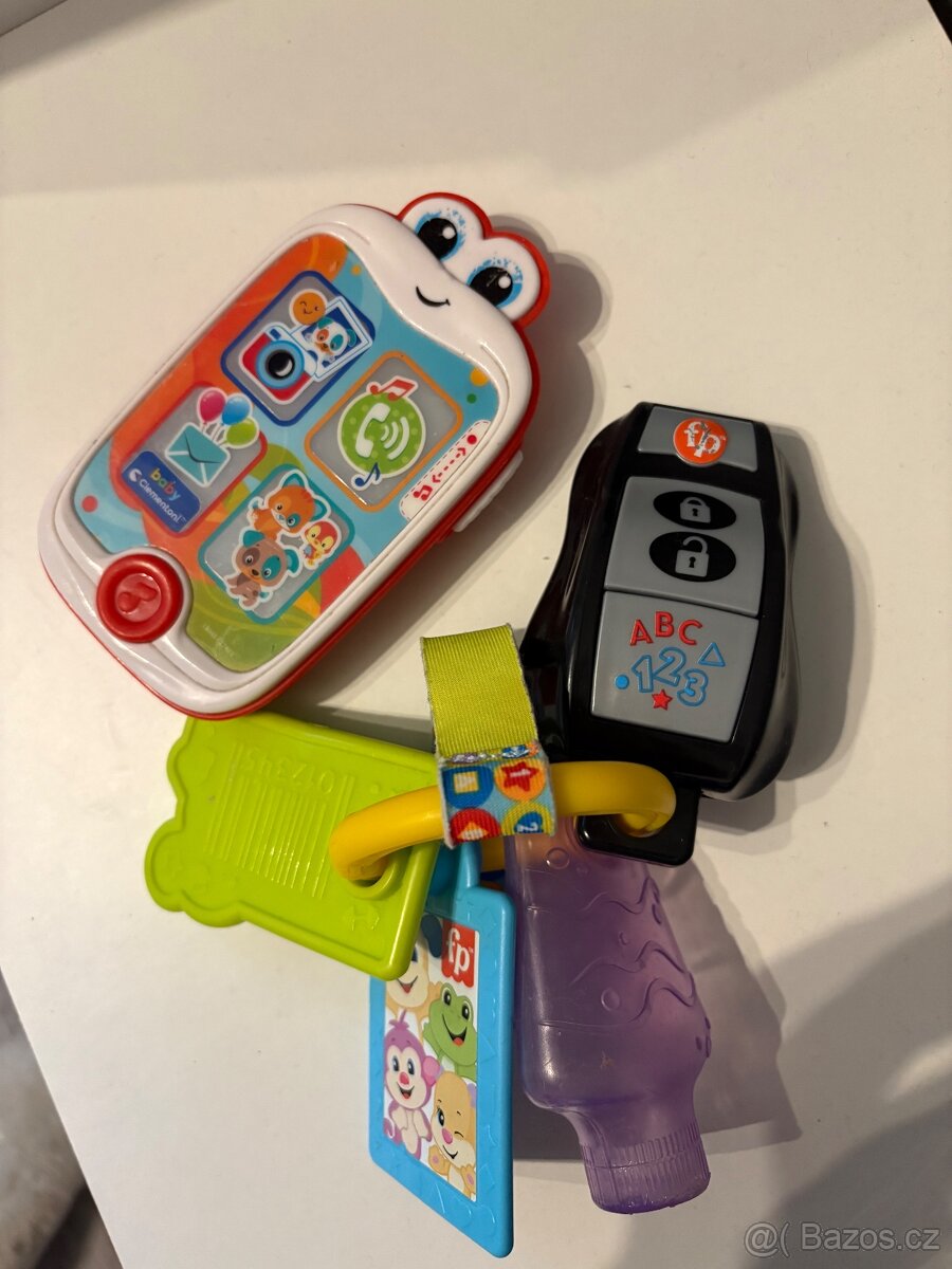 Hračky mobil a klíče Fischer price a Clementoni - 5