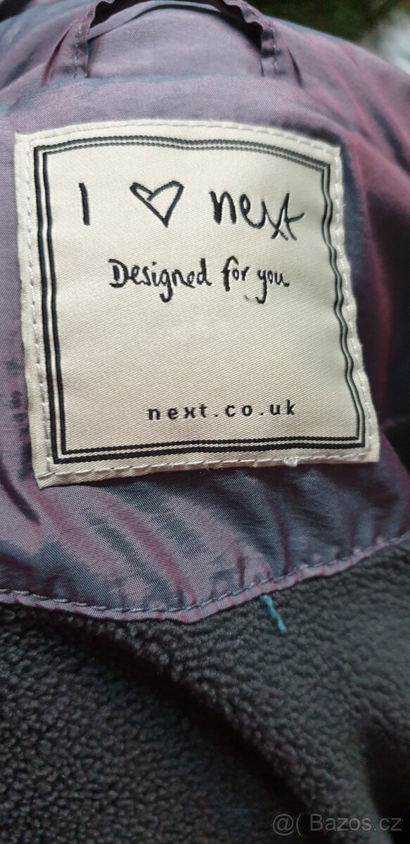 Dívčí zimní KABÁT zn. NEXT vel. 11 (146) - 5