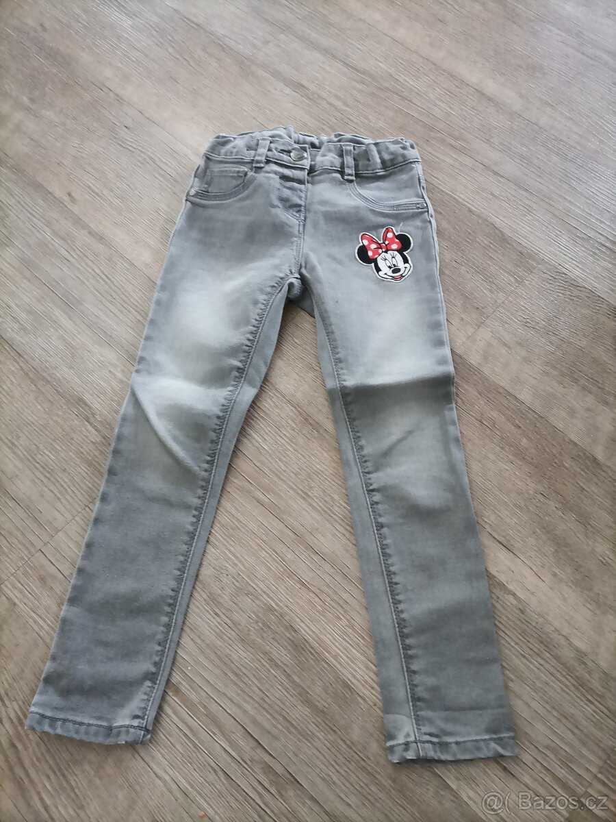 Dívčí kalhoty, rifle, vel. 104, 110 - 5