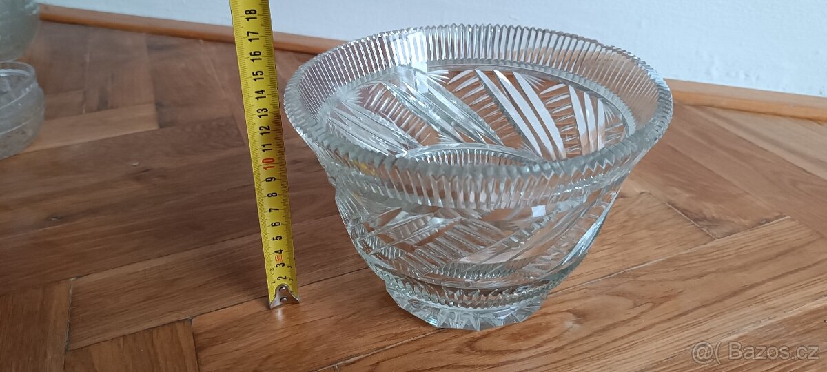 Broušené sklo - miska - 5