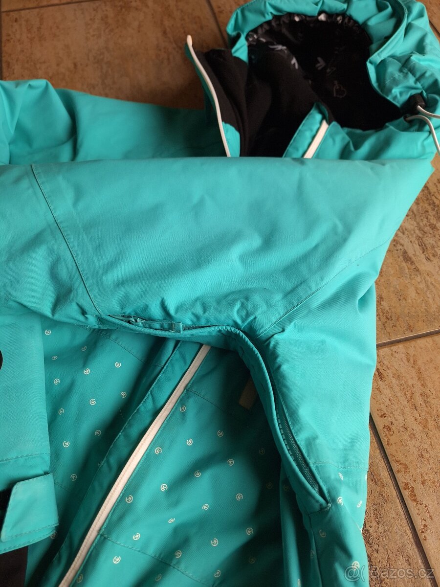Značková tyrkysová lyžařská bunda Meatfly vel. XS - 5