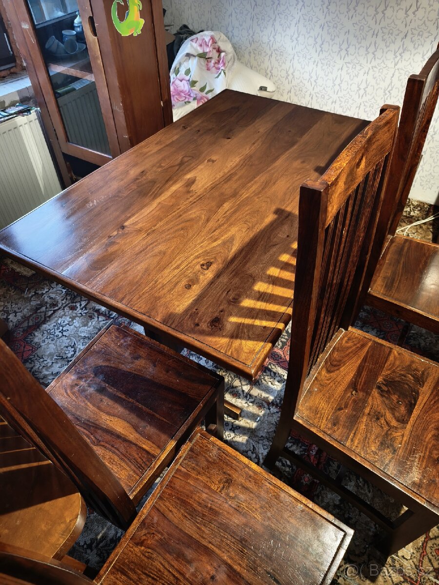 Starožitný stůl a židle - 5