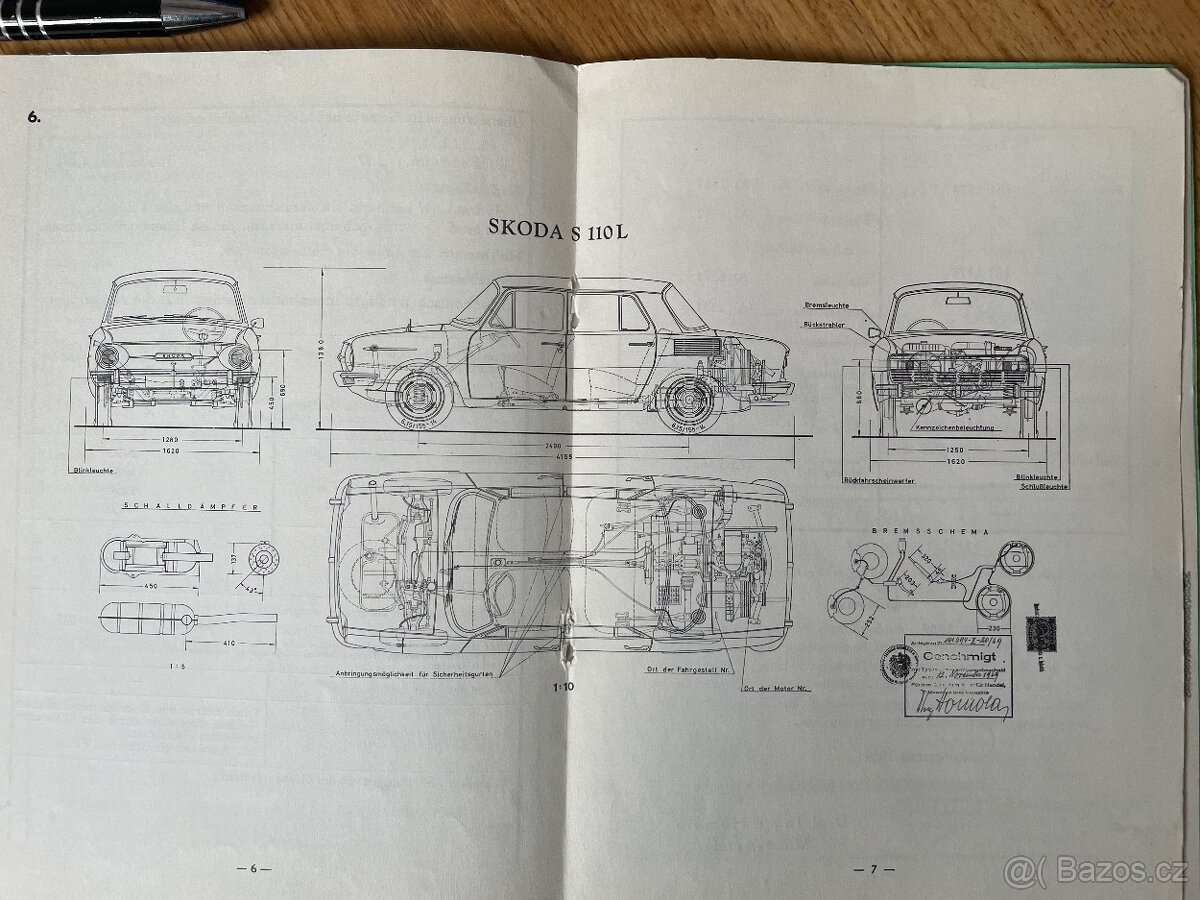 Papíry Škoda 110L r.v. 1971 - 5