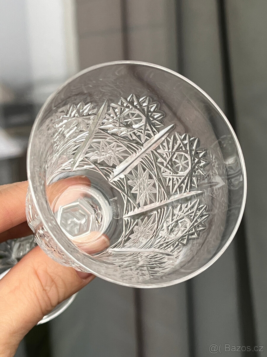 2x broušená sklenice na likér 70ml, Ruckl Nižbor - 5