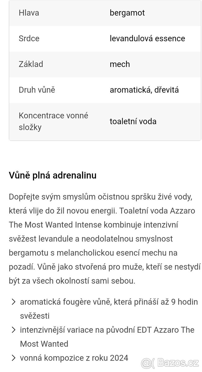Nová pánská toaletní voda Azzaro 50ml - 5