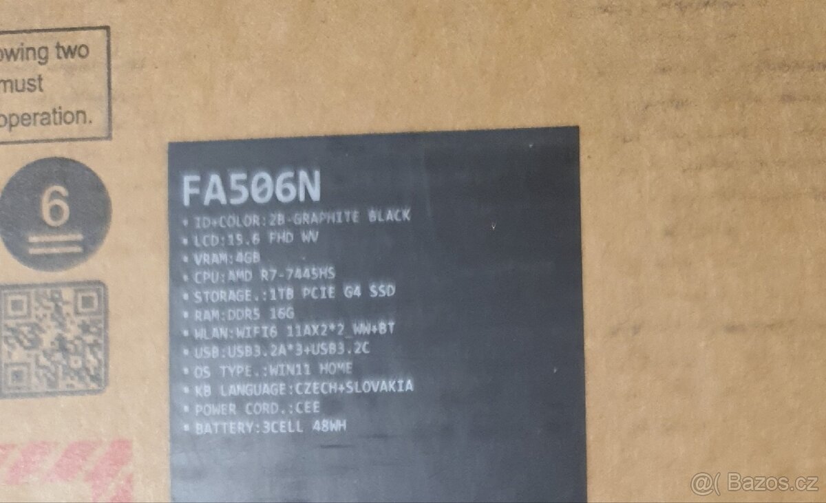 Nový herní NTB Asus TUF Gaming A15 - 5