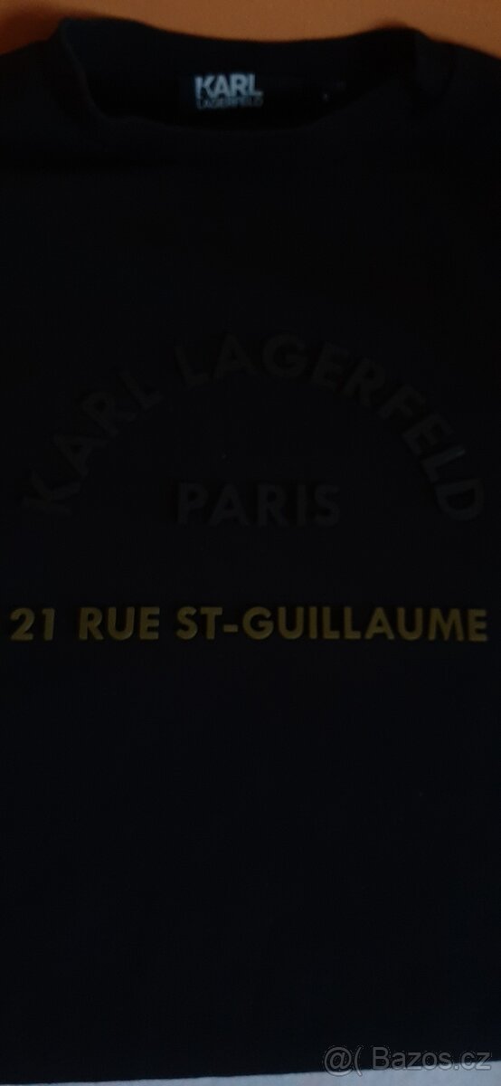 Originál černá mikina Karl Lagerfeld S - 5