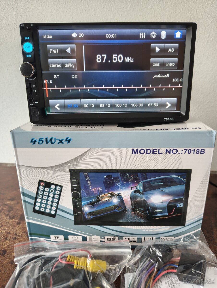 NOVÉ 2DIN autorádio 7010B + kamera ZDARMA, 7" Bluetooth - 5