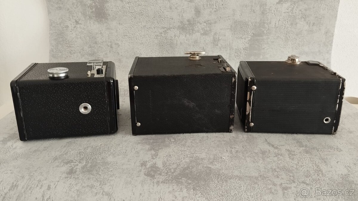 3ks staré historické fotoaparáty do sbírky, dekorace - 5