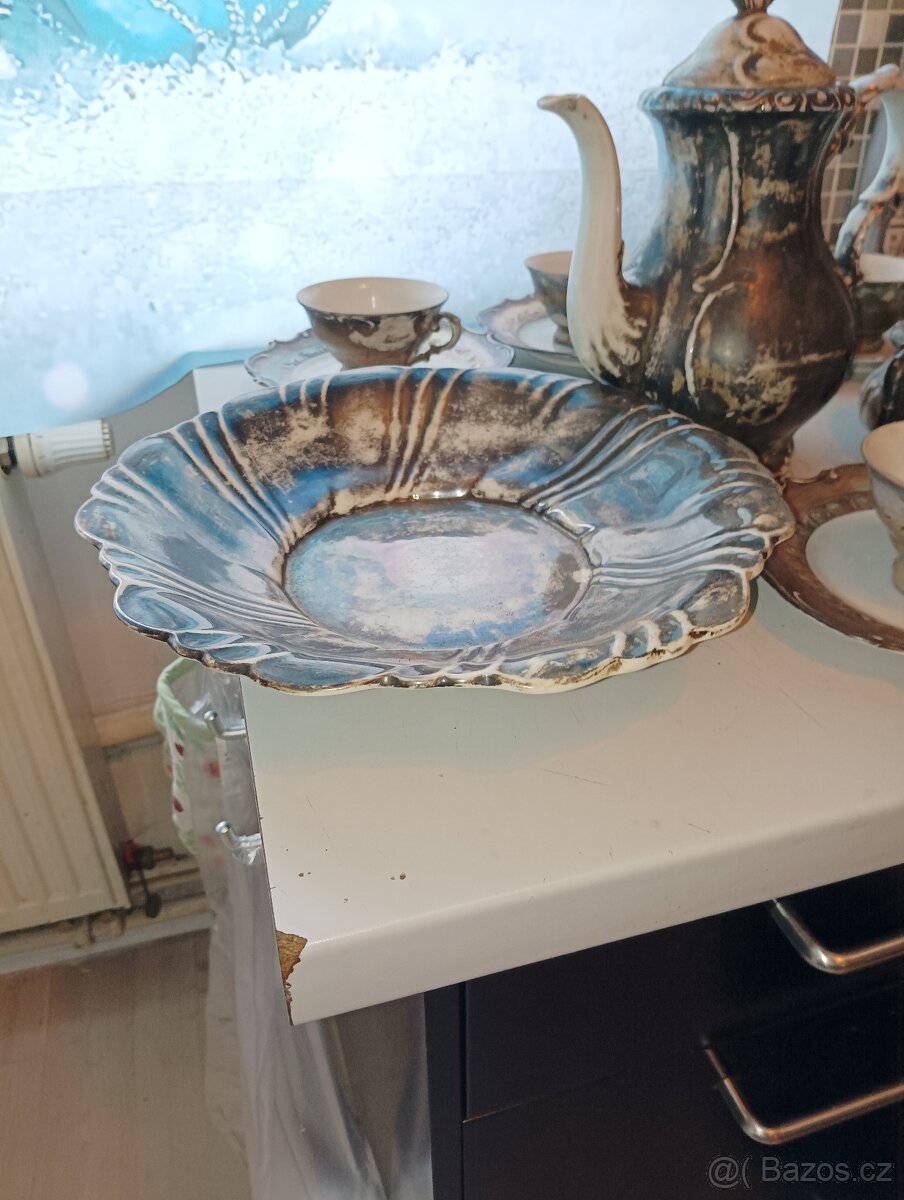 Stará porcelánová souprava feinsilber - 5
