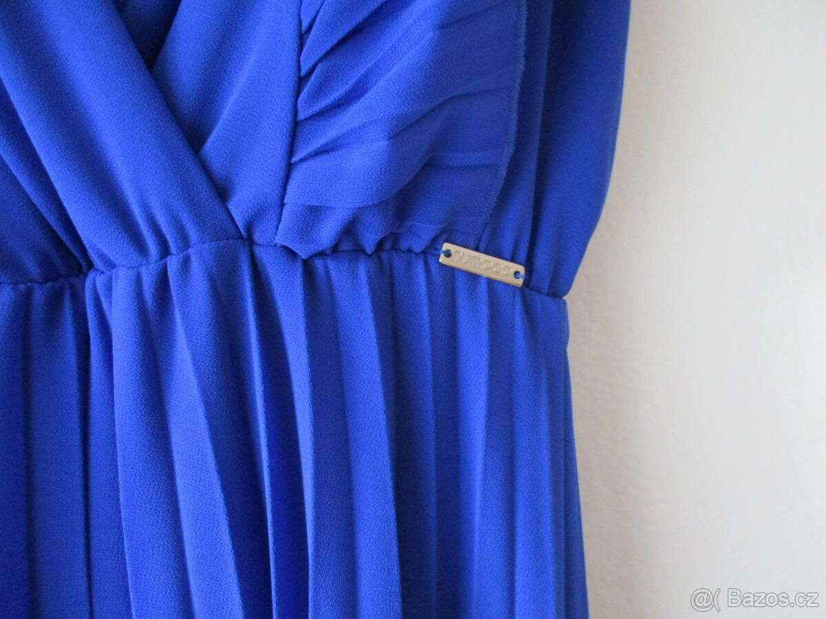Dámské šaty midi plisované modré Numoco XL 42 - 5