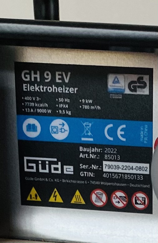 Stavební topení Güde GH 9 EV - 5