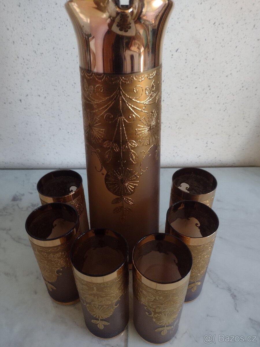 LUXUSNÍ ZLACENÁ SOUPRAVA BOHEMIA - 5