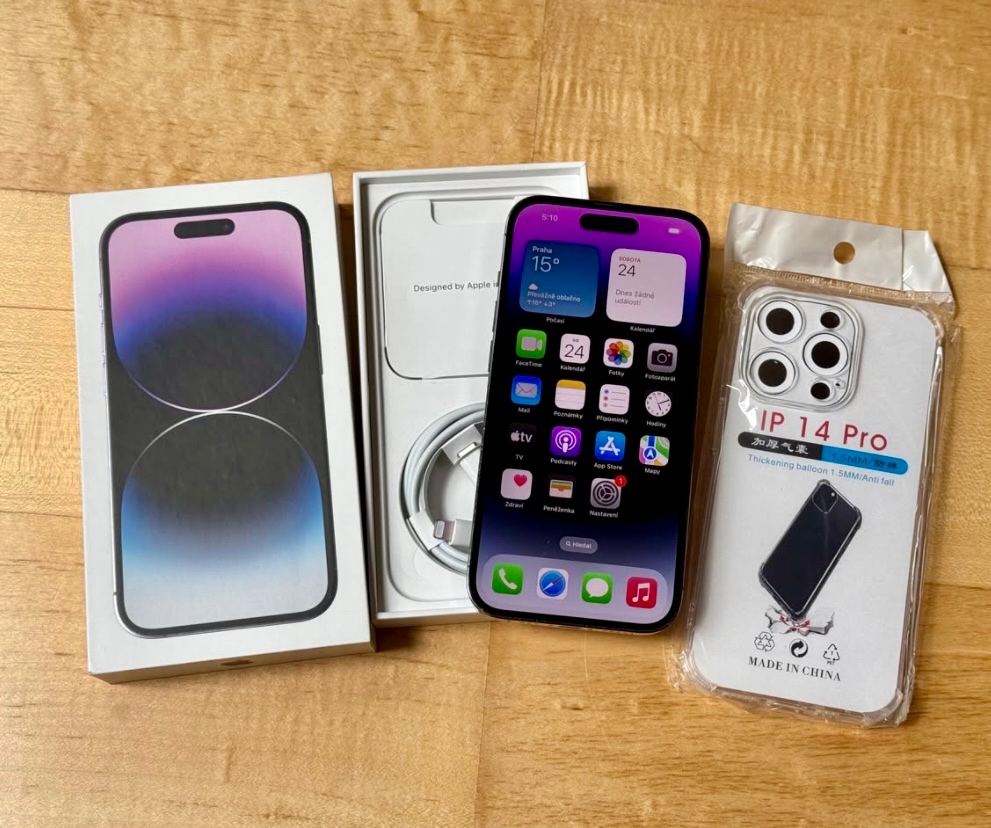 iPhone 14 Pro Deep Purple BATERIE 100% TOP - 5