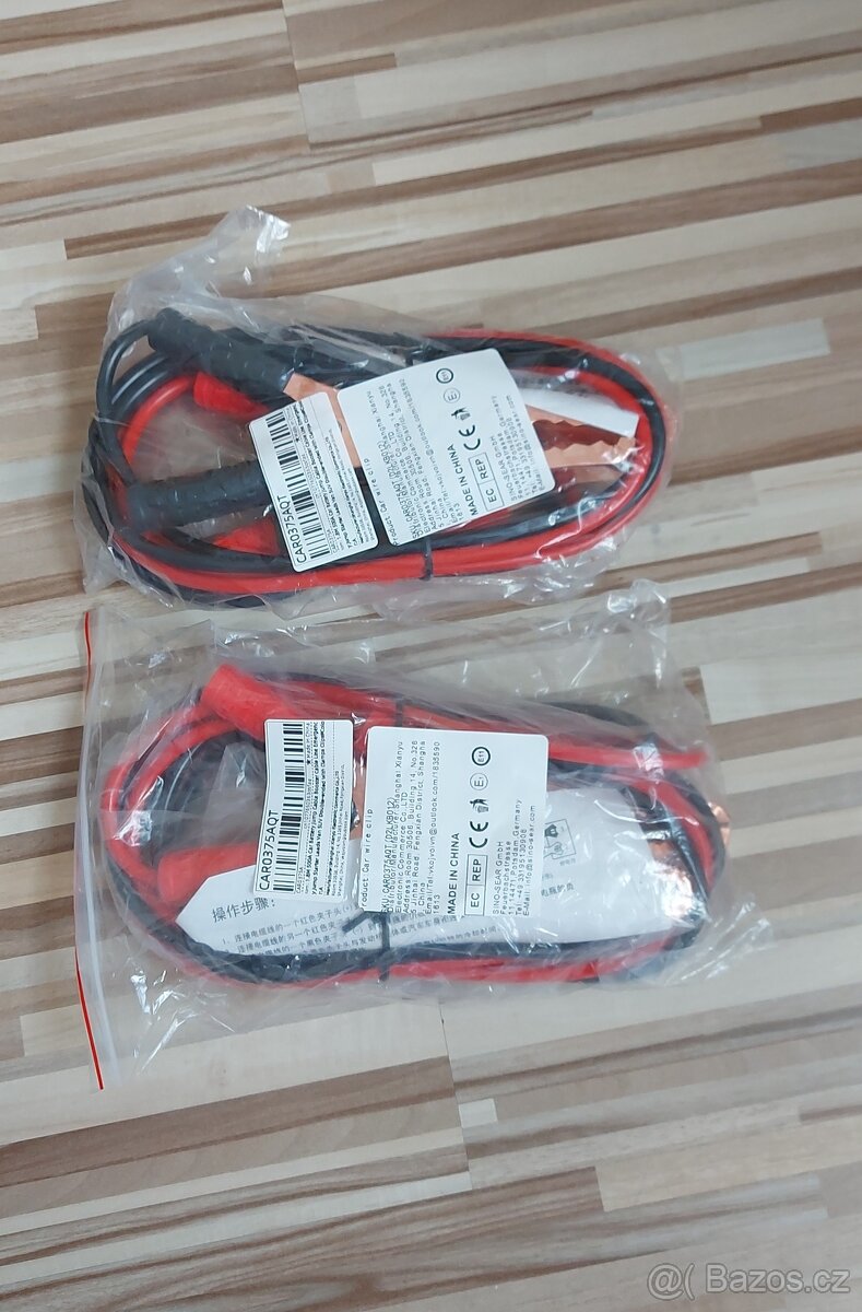 Startovací kabely 1,8m+svorky, měděné, nové. - 5