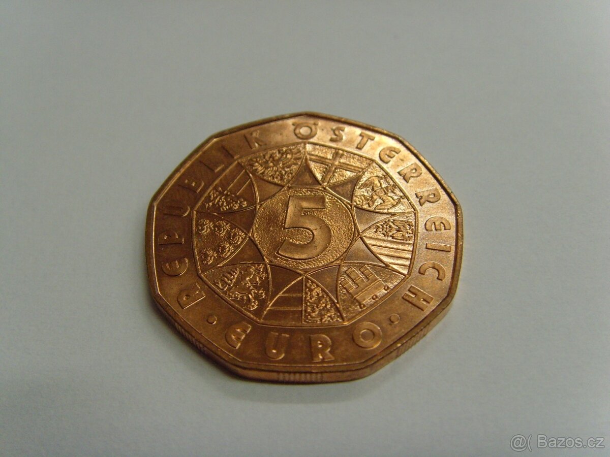 4x pamětní euromince Rakousko 5 euro 2016-2019 - 5