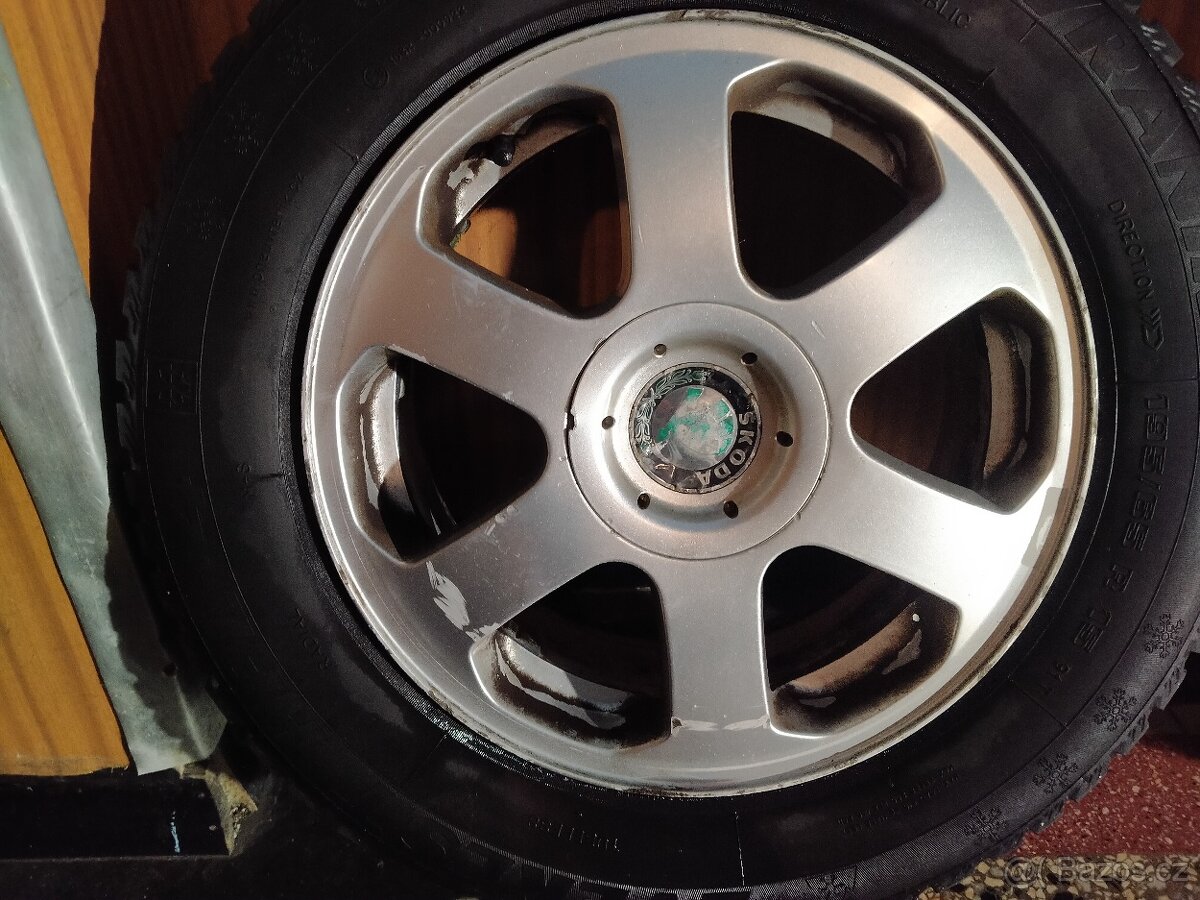 Alu disky originál Škoda 6,5J x 15 H2, 5x100, ET 43 - 5