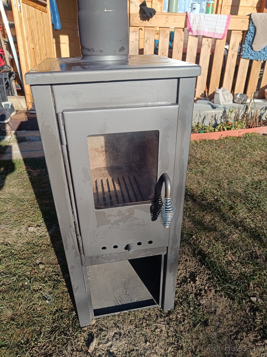 Plechové kamna se šamotem - 5