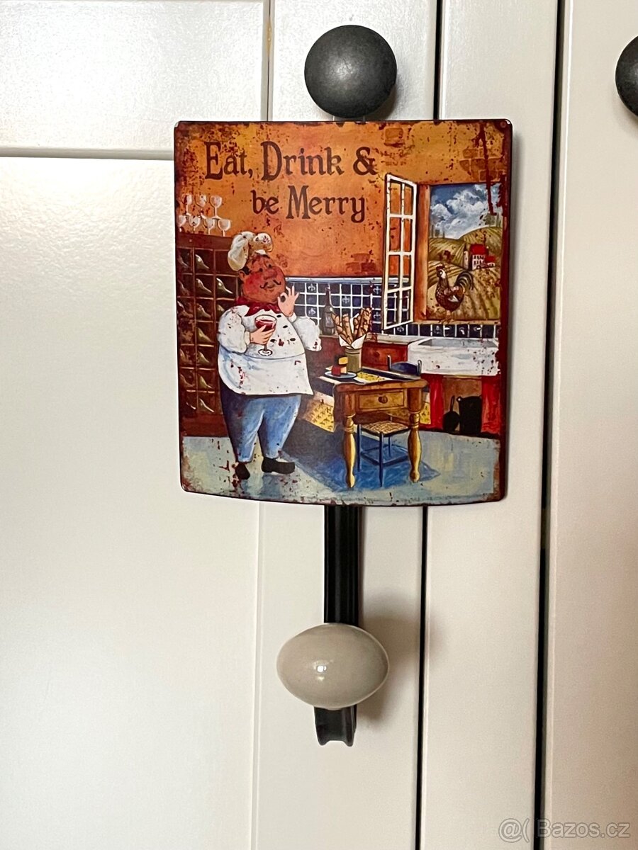 Kovový věšák, motiv kuchař - 5