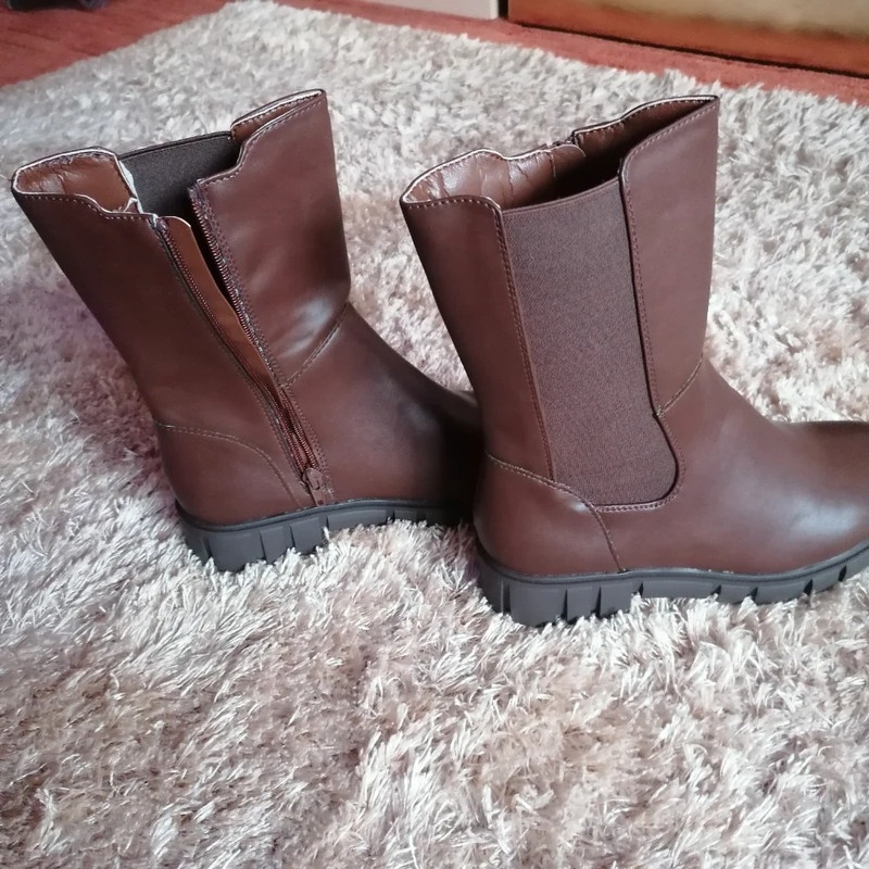 Krásné teplé kozačky vel.38 - 5