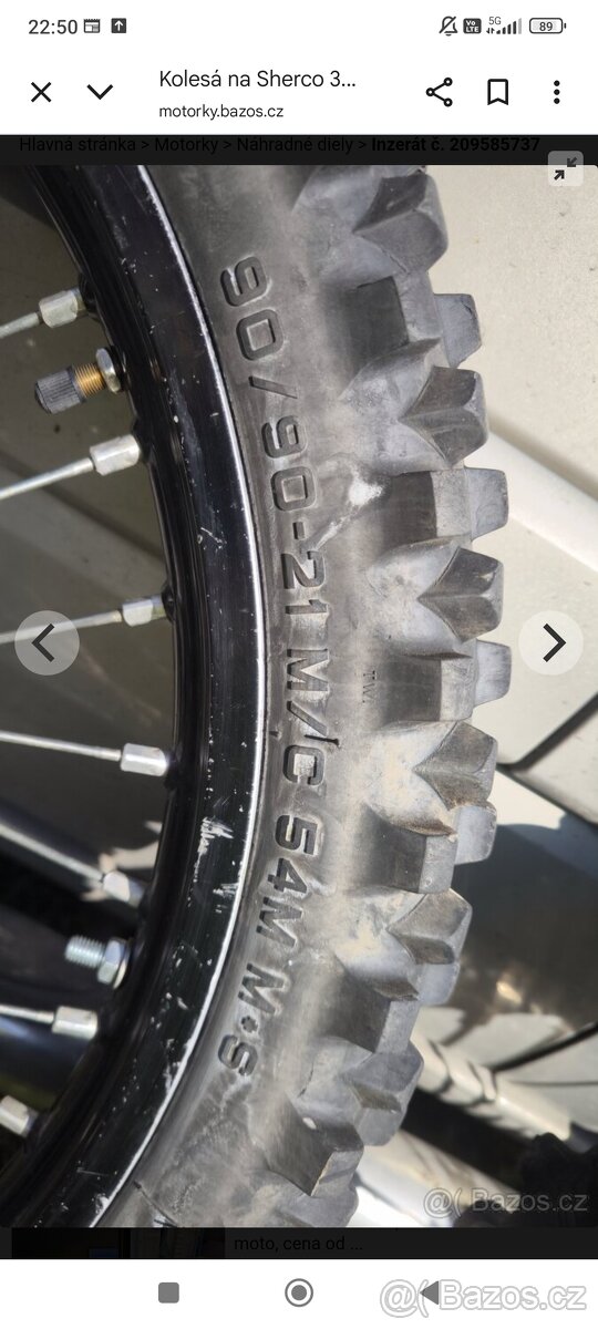 Kola na sherco 300 SEF 4T