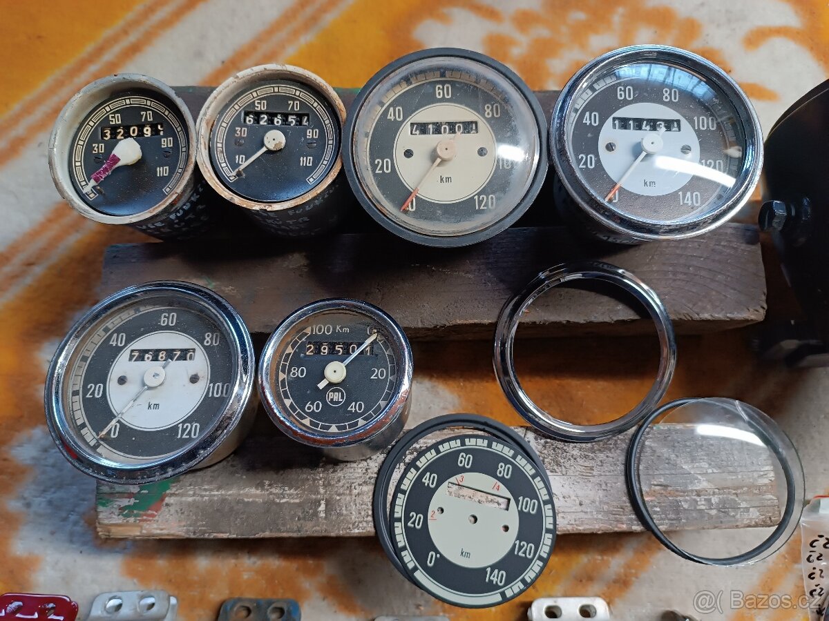 Tachometr Jawa,zámek ,matice,sítko, zajištění sedadla,maska, - 5