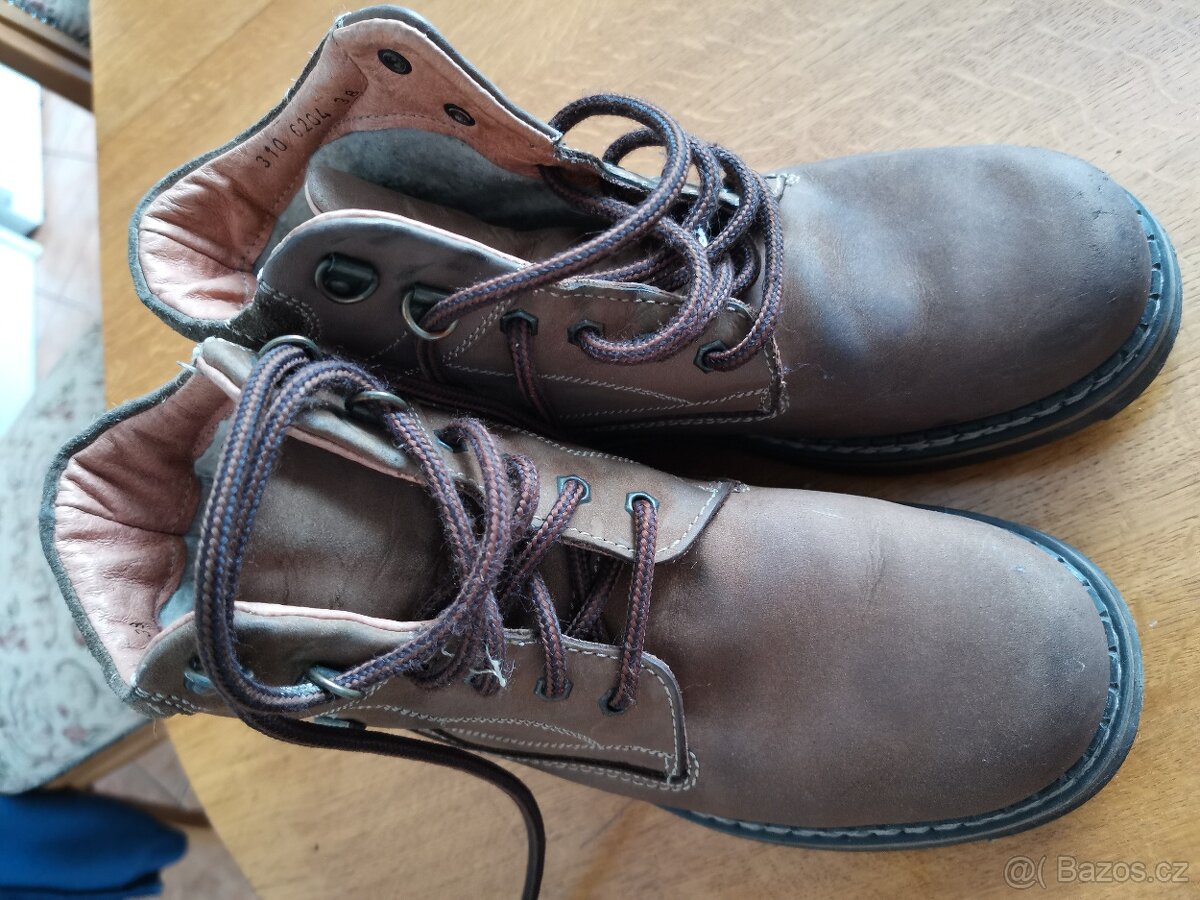 Použité kožené zimní boty 38 - 5