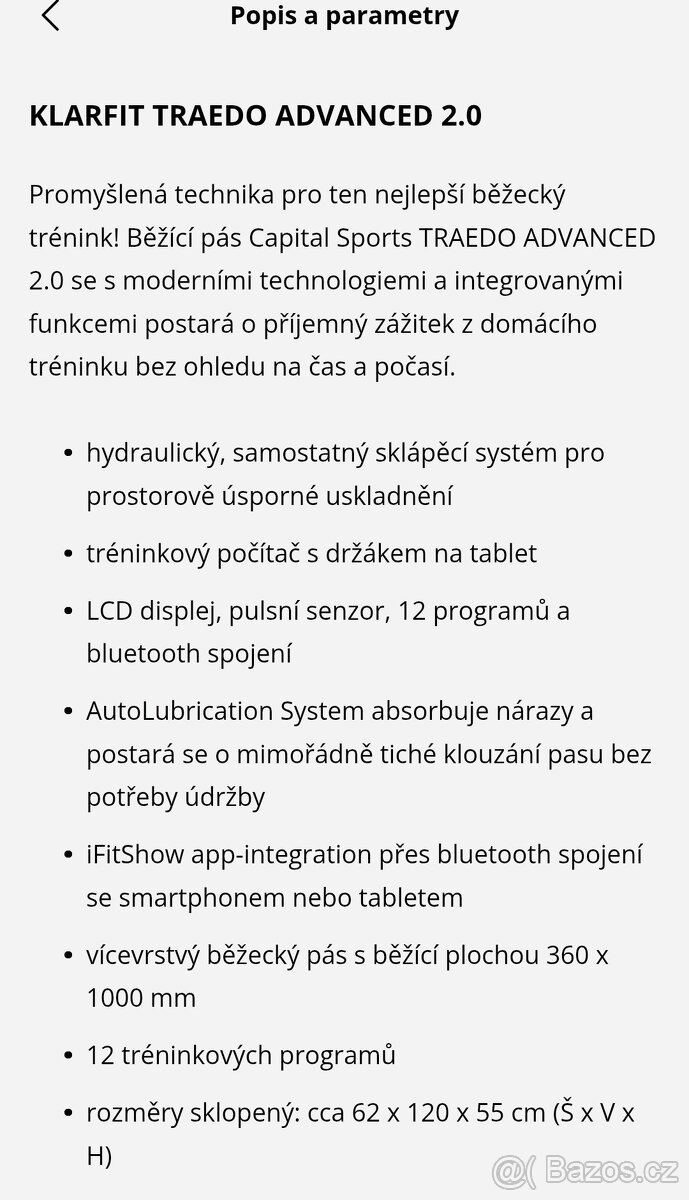 Běžecký pás Treafo Advanced 2.0 - 5