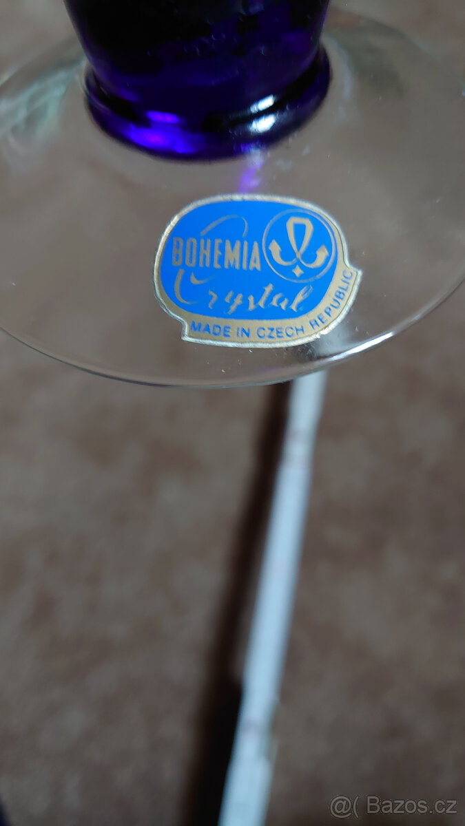 Broušená váza modrá - 5