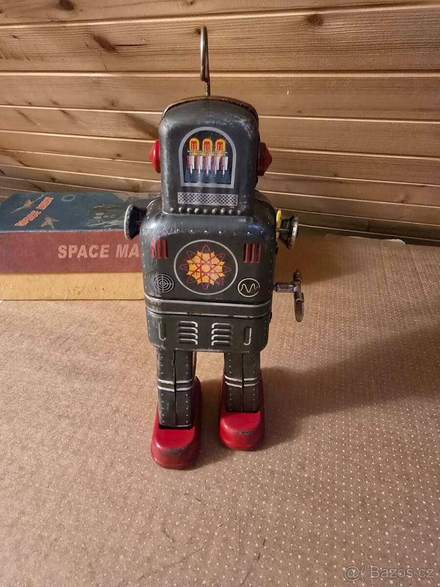 Stará vzacná hračka Robot s krabičkou - 5