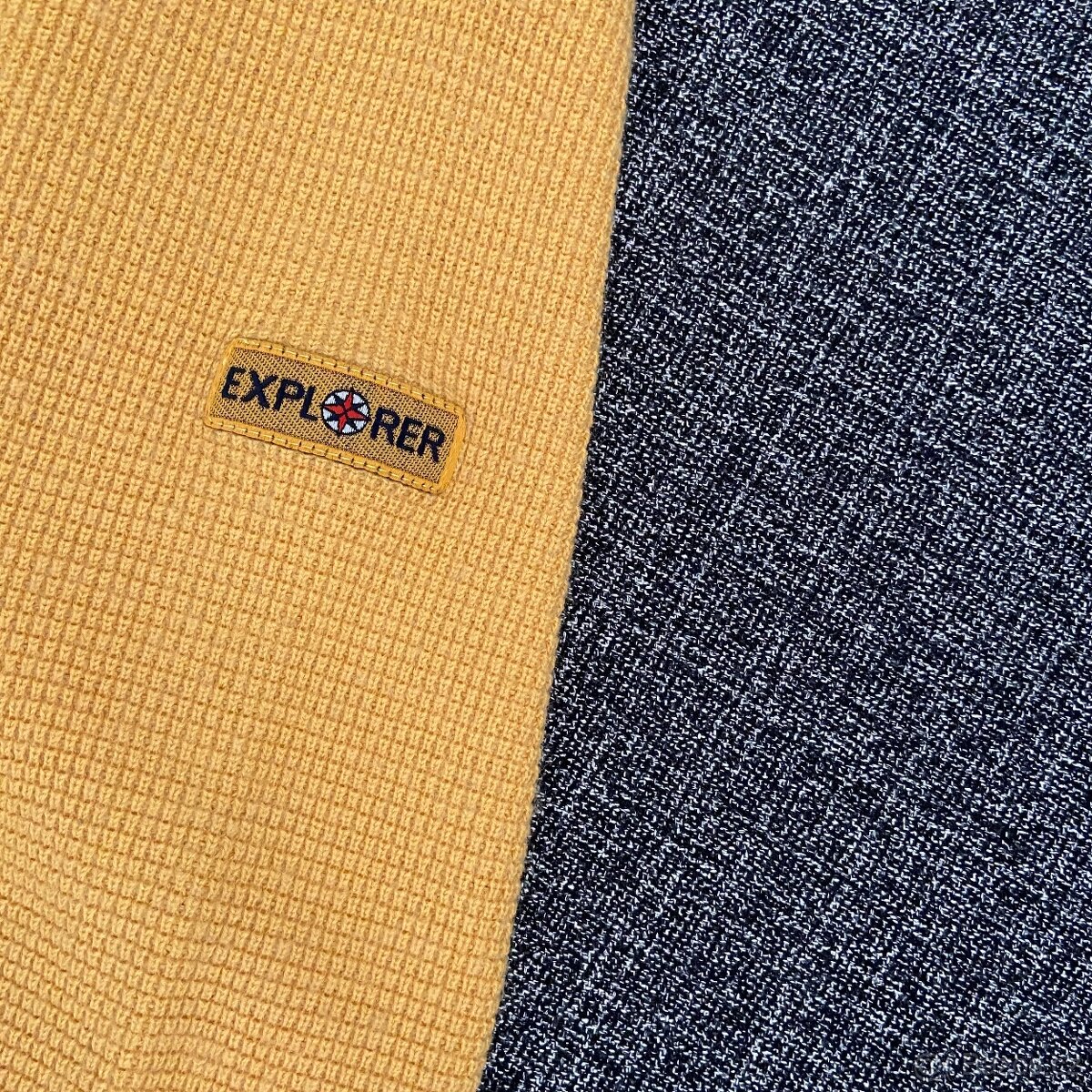 Pánský hořčícový vlněný svetr s kulatým výstřihem vel. М 48- - 5