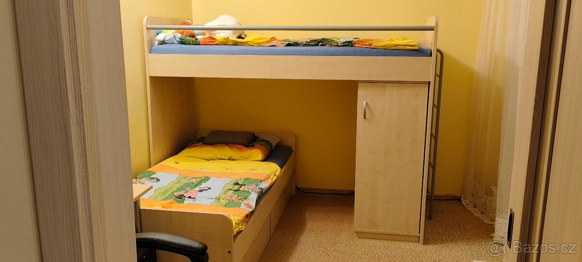 Patrové postele do L, skříňky, šuplíky pod postel - 5