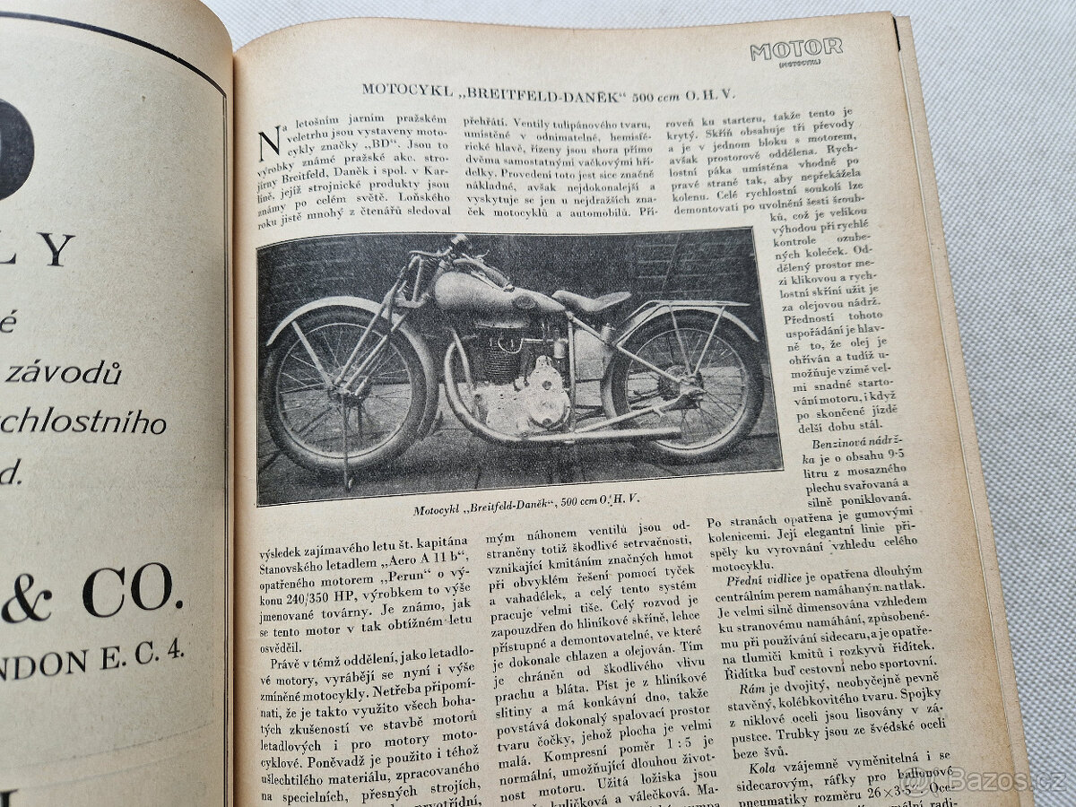 Svázaný ročník VI. časopis Motor (Motocykl) 1927 veteráni - 5