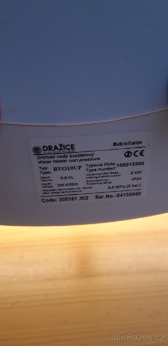 Bojler Dražice nový elektrický beztlakový ohrivac vody - 5