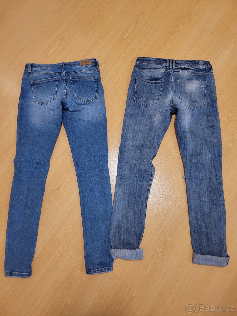 TRHANÉ RIPPED DŽÍNY SKINNY ONLY A H&M - 5