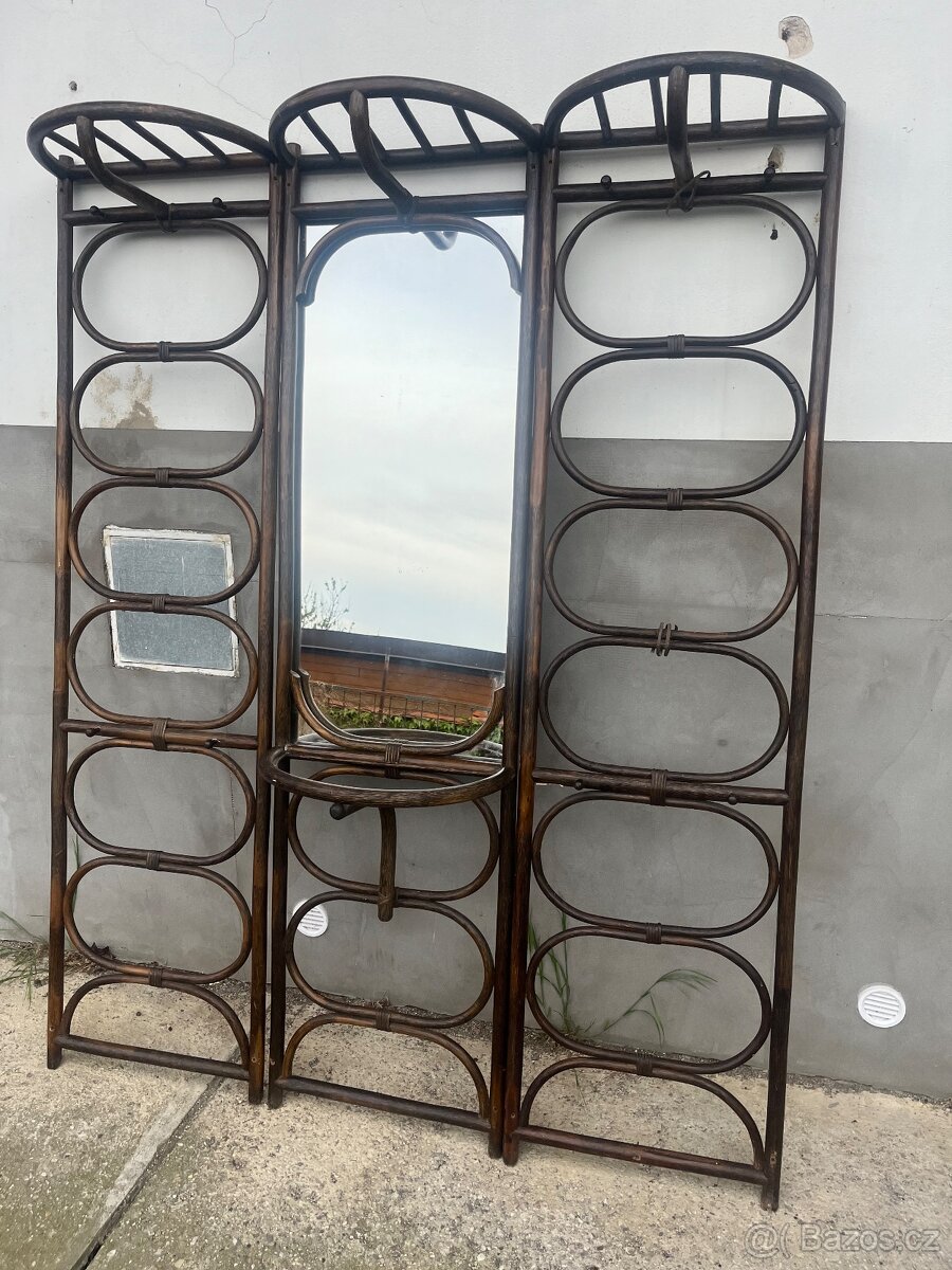 Věšáková stěna z bambusu ala Thonet - 5